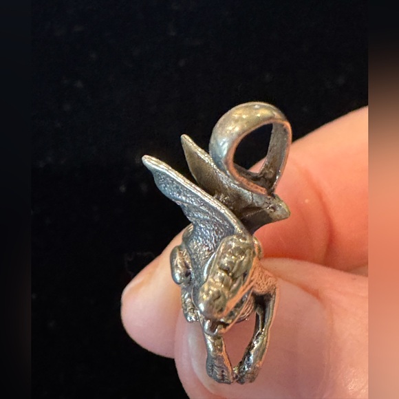 3D Sterling Silver Dragon Pendant Marked 925 - Picture 5 of 8
